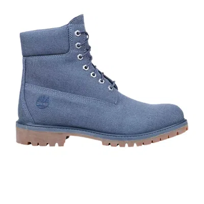 Pre-owned Timberland 6 Inch Premium Canvas Boot 'navy' | Blue | Men's Size 9.5
