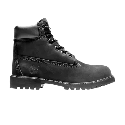 Pre-owned Timberland 6 Inch Premium Junior 'black'
