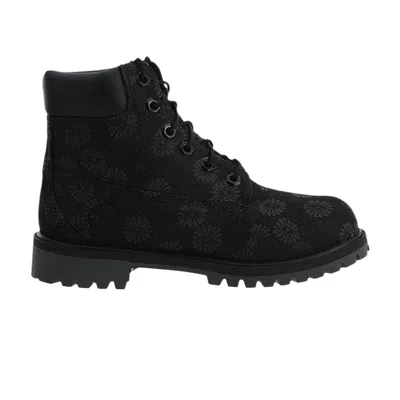 Pre-owned Timberland 6 Inch Premium Junior 'black Floral' | Kid's Size 7
