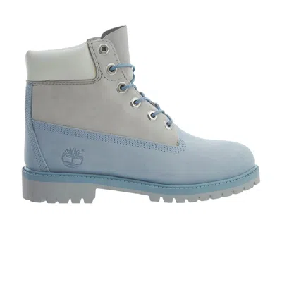 Pre-owned Timberland 6 Inch Premium Junior 'light Blue Grey' | Kid's Size 4.5