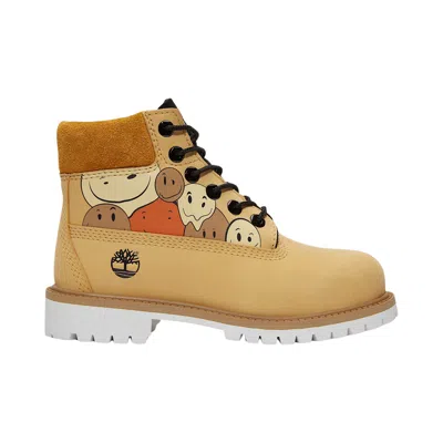 Pre-owned Timberland 6 Inch Premium Junior 'shades Of Happiness - Wheat' | Tan | Kid's Size 5.5 In Brown