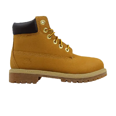 Pre-owned Timberland 6 Inch Premium Junior 'wheat' In Brown