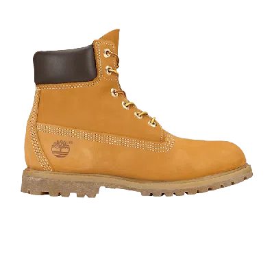 Pre-owned Timberland 6 Inch Premium Junior 'wheat' In Tan