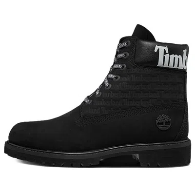 Timberland 6-inch Premium Logo Wide-fit Boots 'black Nubuck'