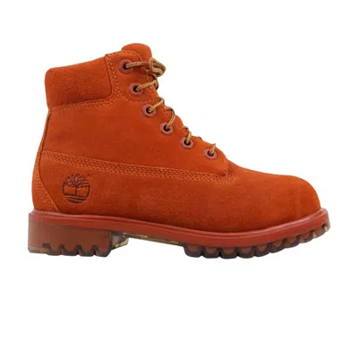 Pre-owned Timberland 6 Inch Premium Suede Junior 'dark Rust' | Orange | Kid's Size 5