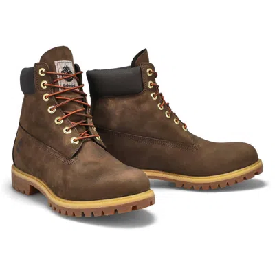 Pre-owned Timberland 6-inch Premium Tb0a5tj5d54 Boots Men's Brown Leather Waterproof Ankle