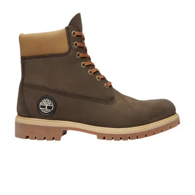Pre-owned Timberland 6 Inch Premium Waterproof Boot 'dark Brown Olive' | Men's Size 8