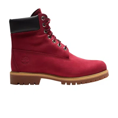 Pre-owned Timberland 6 Inch Premium Waterproof Boot 'dark Red Nubuck' | Men's Size 9.5