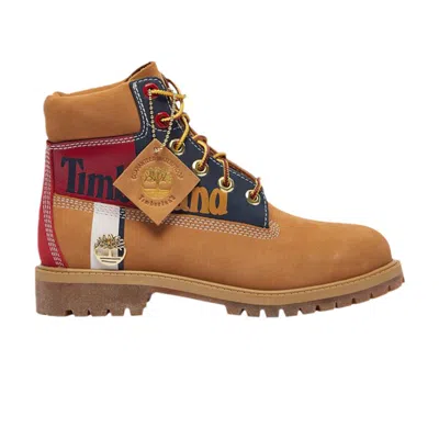 Pre-owned Timberland 6 Inch Premium Waterproof Boot Junior 'patch Logo - Wheat' | Brown | Kid's Size 7