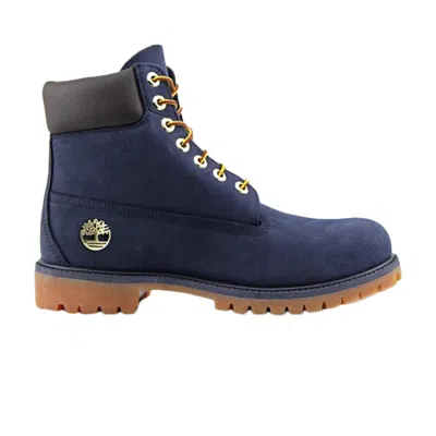 Pre-owned Timberland 6 Inch Premium Waterproof Boot 'navy' In Blue