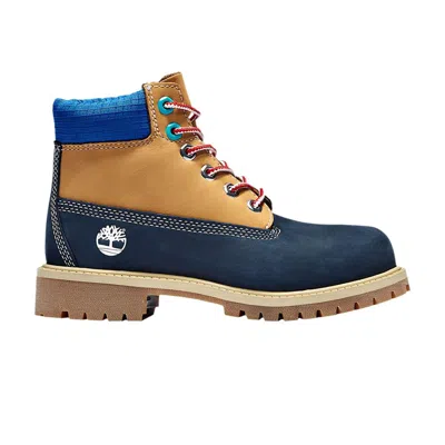 Pre-owned Timberland 6 Inch Premium Waterproof Boot 'navy Wheat' | Blue | Men's Size 7
