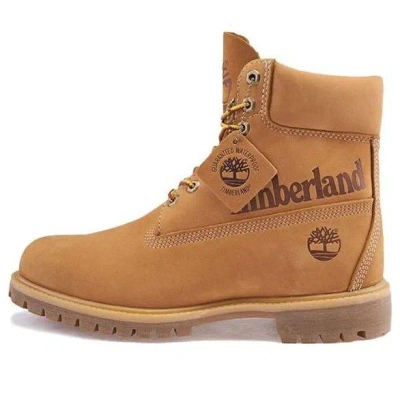 Timberland 6-inch Premium Waterproof Boots 'wheat Nubuck' In Sand