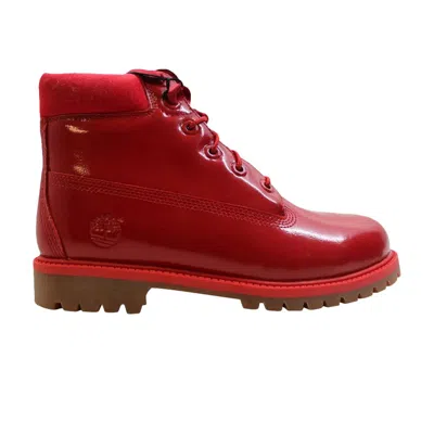 Pre-owned Timberland 6 Inch Premium Waterproof Junior | Red | Kid's Size 5.5