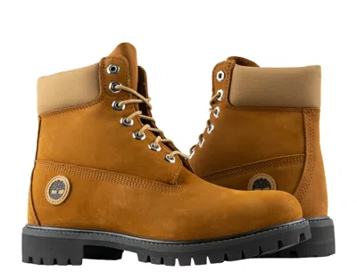 Pre-owned Timberland 6-inch Premium Waterproof Medium Brown Nubuck Men's Boots Tb0a2cqb715