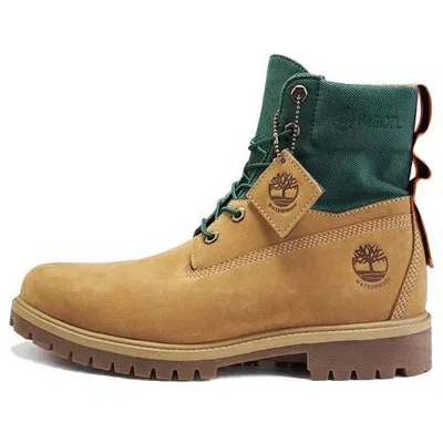Timberland 6 Inch Premium Waterproof Rebotl Wide-fit Boot 'wheat Nubuck And Fabric' In Brown