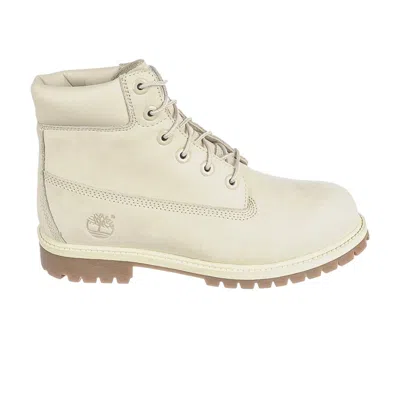 Pre-owned Timberland 6 Inch Premium Youth 'angora Mono' | White | Kid's Size 7