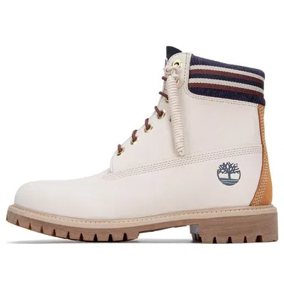 Timberland 6 Inch Waterproof Boot 'white Orange' In Multi
