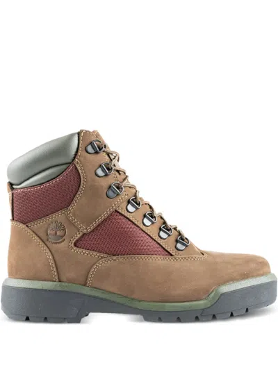 Timberland 6-inch Waterproof Field "brown/maroon Nubuck" Boots