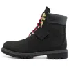 Timberland 6 Inch Waterproof Premium Boots 'black Red'