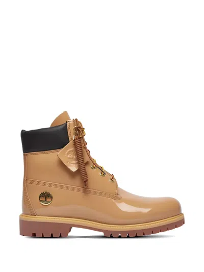 Timberland 6 Patent Boots In Brown