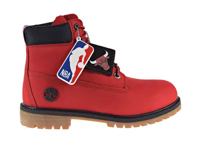 Pre-owned Timberland 6" Premium Boot Chicago Bulls Sneakers In Red/black