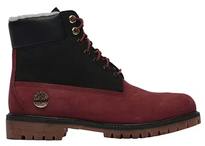 Pre-owned Timberland 6" Premium Boot Shearling Sneakers In Syrah/black
