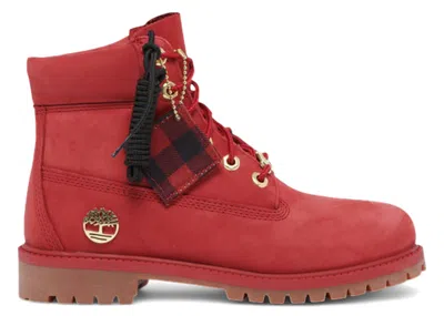 Pre-owned Timberland 6" Premium Boot Sneakers In Dark Red