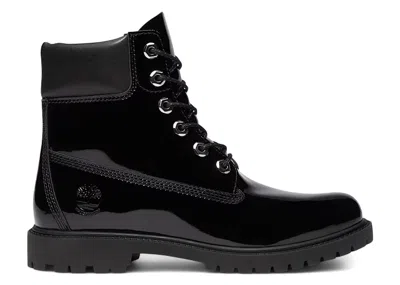 Pre-owned Timberland 6" Premium Waterproof Boot Patent Black (women's) Sneakers In Black Patent Leather