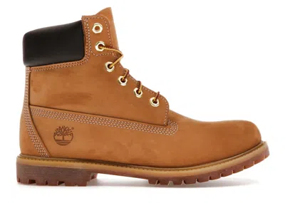 Pre-owned Timberland 6" Premium Waterproof Boot Wheat (women's) Sneakers In Wheat Nubuck