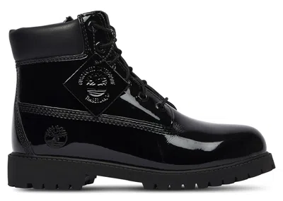 Pre-owned Timberland 6" Premium Waterproof Patent Boots Sneakers In Black