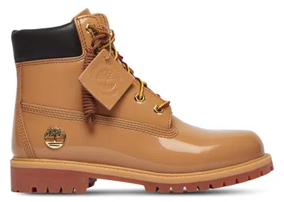 Pre-owned Timberland 6" Premium Waterproof Patent Boots Sneakers In Finch/wheat