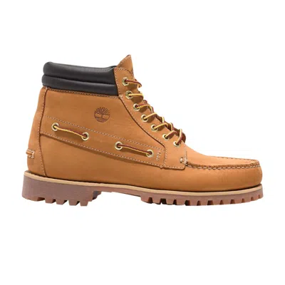 Pre-owned Timberland 7-eye Authentic Mid Lace-up Boot 'wheat' | Tan | Men's Size 9.5 In Brown