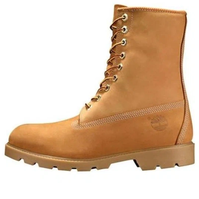 Timberland 8 Inch Basic Waterproof Boots 'wheat' In Yellow