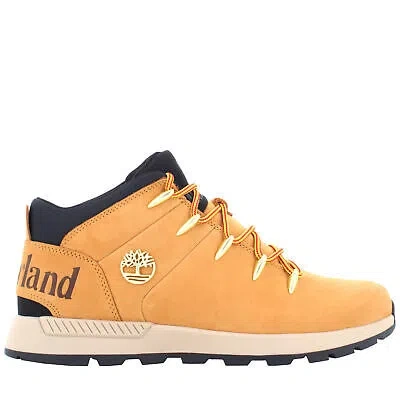 Pre-owned Timberland A24us Men's Boots Tb0a1xvq231 Sprint Trekker Mid In Yellow
