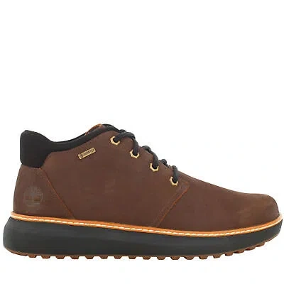 Pre-owned Timberland A24us Tb0a6a8nw07 Hudson Road Mid Lace Gtx Chukka Boots In Brown