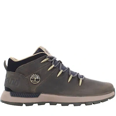 Pre-owned Timberland A24us Tb0a6dqdel7 Sprint Trekker Mid Lace Sneakers Boots In Gray