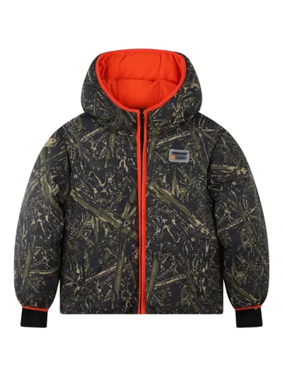 Timberland Abstract-print Puffer Jacket In Multi