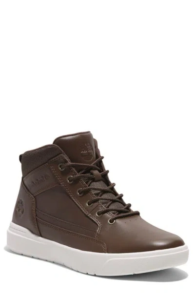 Timberland Allston Mid Sneaker In Medium Brown Full Grain