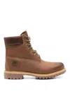 Timberland Brown Water-proof Boots With Logo In Leather Man In Brown