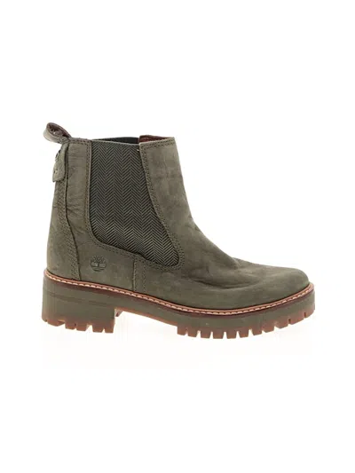 Pre-owned Timberland Ankle Boots In Green