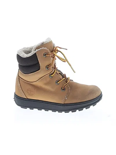 Pre-owned Timberland Kids' Ankle Boots In Tan