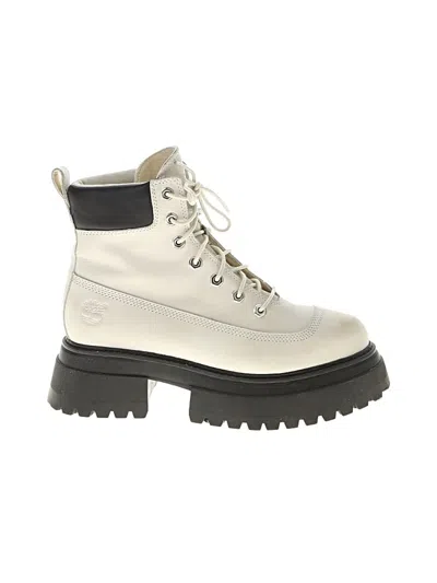 Pre-owned Timberland Ankle Boots In White