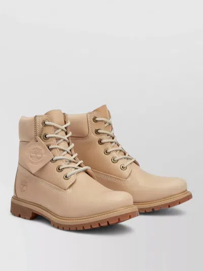Timberland Ankle Lace Up Shoes Rubber Sole In Neutral