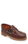 Timberland Boat Moccasin Authentic Lug Sole In Burgundy