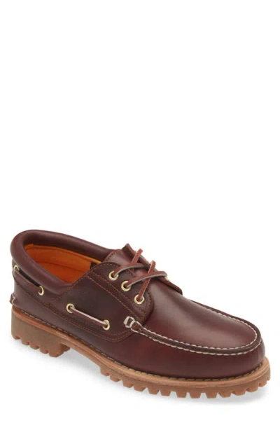 Timberland Authentic Boat Shoe In Burgundy