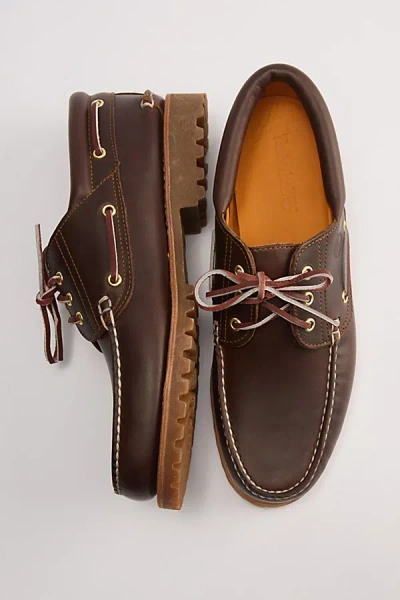 Timberland Authentic Boat Shoe In Medium Brown Full-grain