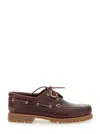 Timberland 'authentic' Brown Loafers With Embossed Logo On The Side In Brown