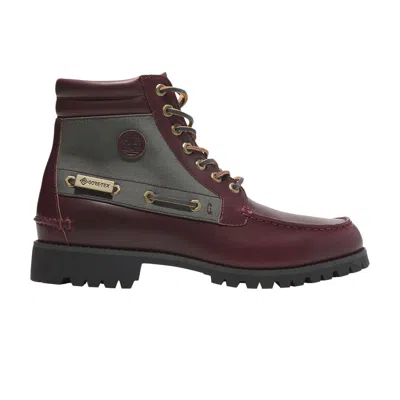 Pre-owned Timberland Authentic Handsewn 7 Eye Lug Gore-tex Boot 'dark Red'