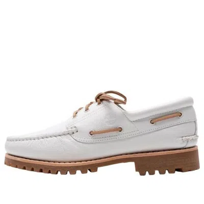 Timberland Authentic Handsewn Boat Shoes 'white Full Grain'