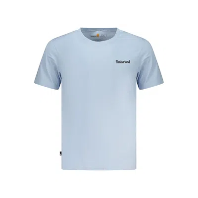 Timberland Azzurro Cotton Men T-shirt In Blue